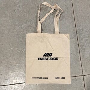 Cream Canvas Shoulder Tote Bag